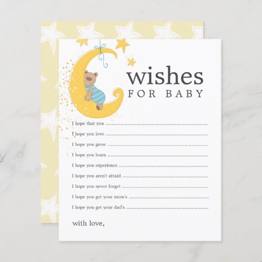 Wenst van Baby Rabbit Baby shower Advice Kaarten (Voorkant / Achterkant)