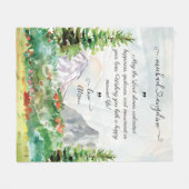 Wenst van de Pas getrouwd Gepersonaliseerde Blanke Fleece Deken (Voorkant (Horizontaal))