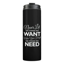 wenst versus behoeften thermosbeker