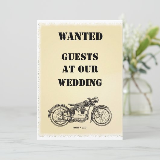 WENSTE uitnodiging voor bruiloft van fietsen (Staand voorkant)