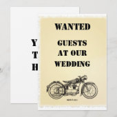 WENSTE uitnodiging voor bruiloft van fietsen (Voorkant / Achterkant)