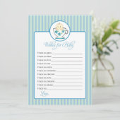 Wenswensen voor Baby Kaart - Baby Boy in Tea Cup (Staand voorkant)