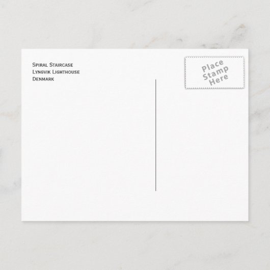 Wenteltrap van Lyngvik Lighthouse Briefkaart (Achterkant)