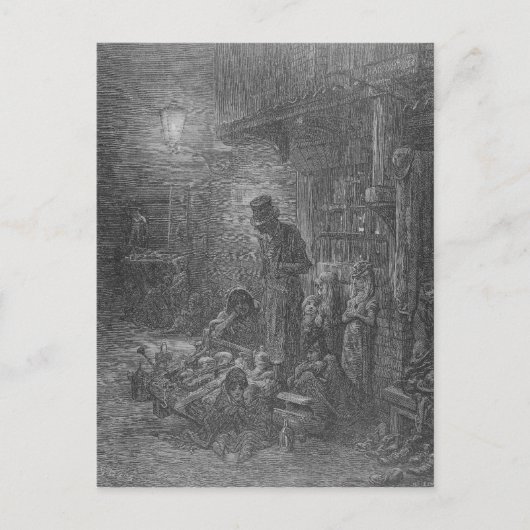 Wentworth Street, Whitechapel uit 'Londen' Briefkaart (Voorkant)