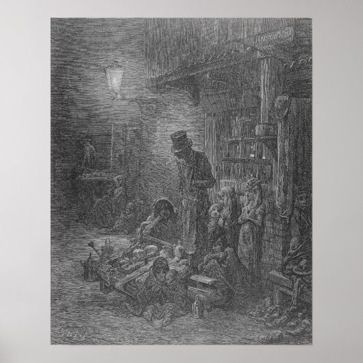 Wentworth Street, Whitechapel uit 'Londen' Poster (Voorkant)