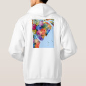 Wenzhou China City Map Hoodie (Achterkant)