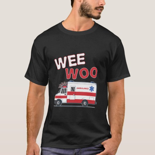 Weo Woo Emt Paramedische Gift Ambulance Driver T-shirt (Voorkant)
