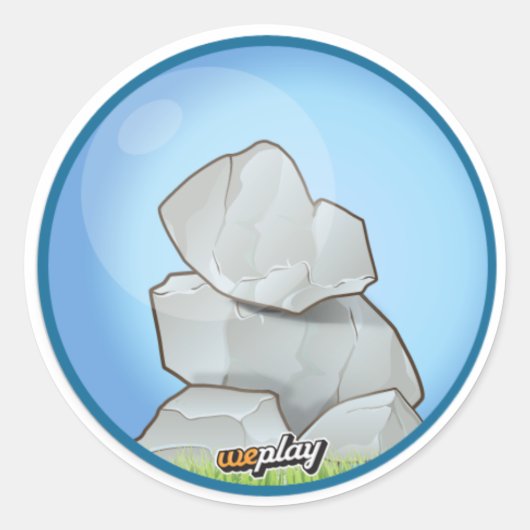 Weplay Props Series 1 - Rock Solid Ronde Sticker (Voorkant)