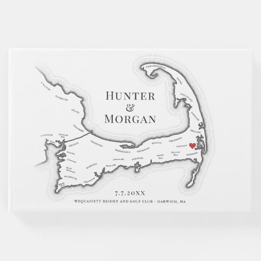 Wequassett Resort Cape Cod Bruiloft Gastenboek (Voorkant)