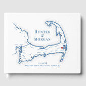 Wequassett Resort Cape Cod Bruiloft Gastenboek (Voorkant)