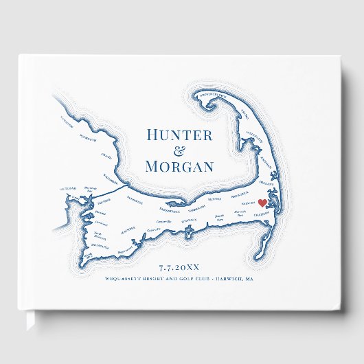 Wequassett Resort Cape Cod Bruiloft Gastenboek (Voorkant)