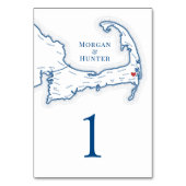 Wequassett Resort Cape Cod Harwich MA Bruiloft Kaart (Achterkant)