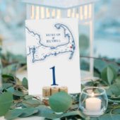 Wequassett Resort Cape Cod Harwich MA Bruiloft Kaart