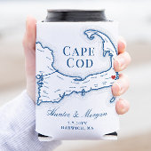 Wequassett Resort Cape Cod kaart bruiloft gunst Blikjeskoeler