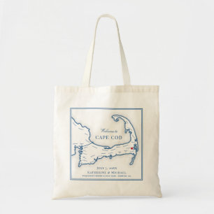 Wequassett Resort Harwich MA Bruiloft Welkom Tote Bag