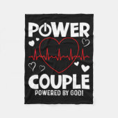 Wer Couple Christian Couples Matching Valentines D Fleece Deken (Voorkant)