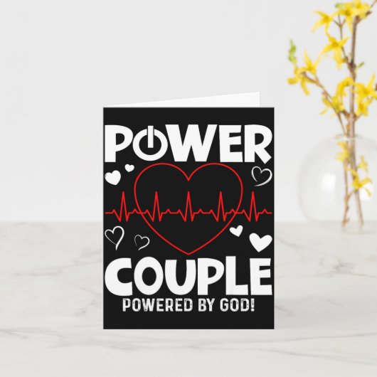 Wer Couple Christian Couples Matching Valentines  Kaart (Gele Bloem)