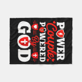 Wer Couple Wered By God Christian Couples Matching Fleece Deken (Voorkant (Horizontaal))