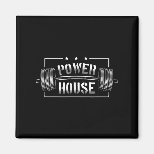 Wer House Gym Motivation Bold Statement Magneet (Voorkant)