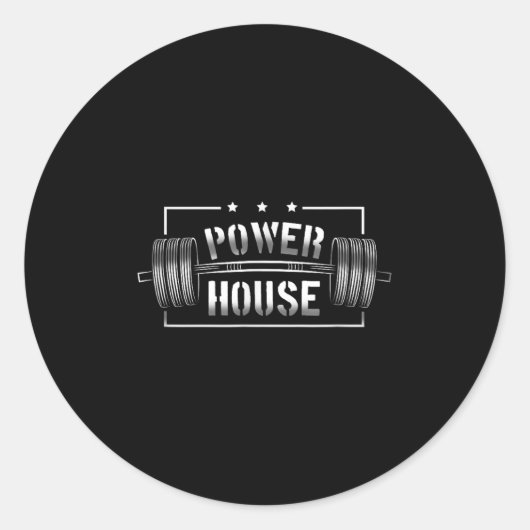 Wer House Gym Motivation Bold Statement  Ronde Sticker (Voorkant)