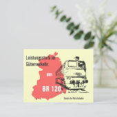 Werbedesign Deutsche Reichsbahn Baureihe 120. Briefkaart (Staand voorkant)