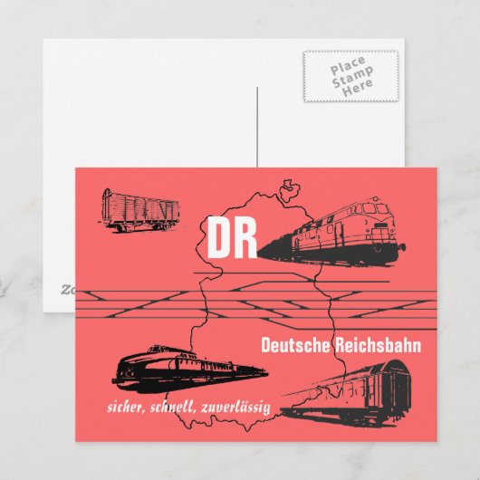 Werbedesign Deutsche Reichsbahn Briefkaart (Voorkant / Achterkant)