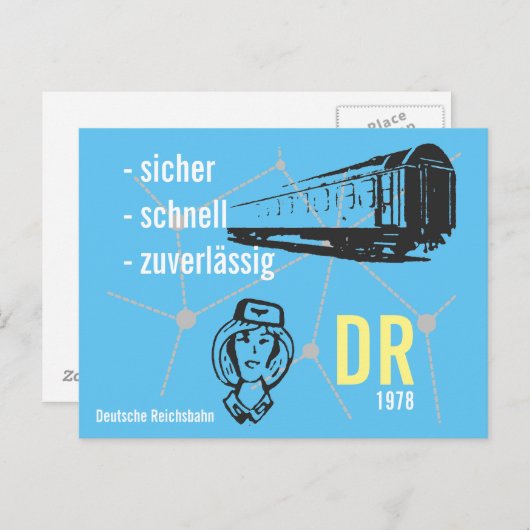 Werbedesign Deutsche Reichsbahn DDR Briefkaart (Voorkant / Achterkant)