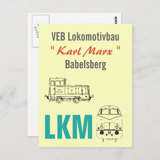 Werbedesign Deutsche Reichsbahn DDR Briefkaart (Voorkant / Achterkant)