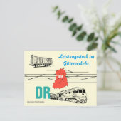 Werbedesign Deutsche Reichsbahn Güterverkehr. Briefkaart (Staand voorkant)