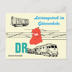 Werbedesign Deutsche Reichsbahn Güterverkehr. Briefkaart