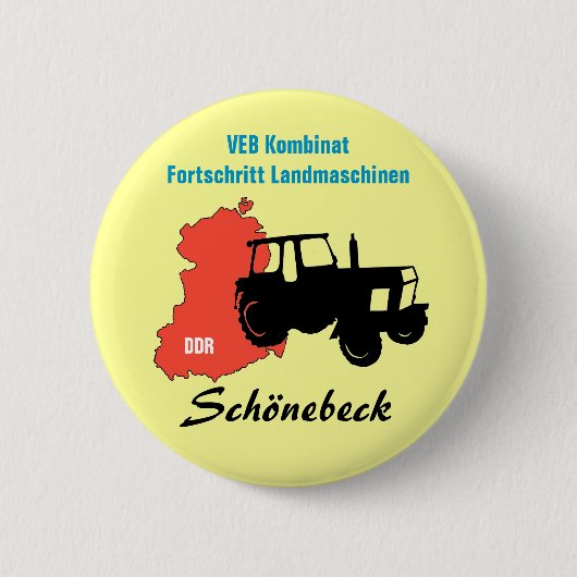 Werbedesign Fortschritt DDR Ronde Button 5,7 Cm (Voorkant)