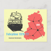 Werbedesign für Fahrplanauskunft Reichsbahn DDR Briefkaart (Voorkant)