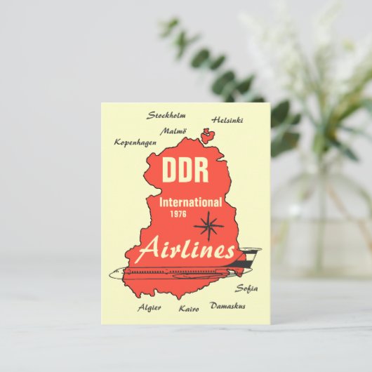 Werbedesign Interflug DDR Briefkaart (Staand voorkant)