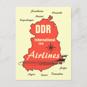 Werbedesign Interflug DDR Briefkaart