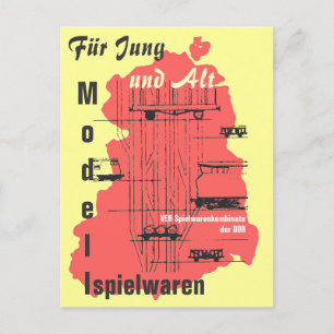 Werbung Modellspielwaren DDR Briefkaart