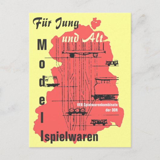 Werbung Modellspielwaren DDR Briefkaart (Voorkant)