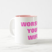 WERD UW VROUW TWEEKLEURIGE KOFFIEMOK (Voorkant links)