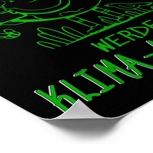 Werde Klimaaktivist Klimaatopwarming Aarde Poster (Hoek)