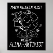 Werde Klimaaktivist Klimaatopwarming Aarde Poster (Voorkant)
