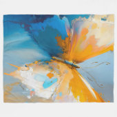 Werdend Licht – Abstracte Vlinder In Beweging Fleece Deken (Voorkant (Horizontaal))