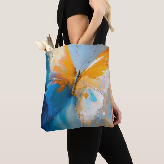 Werdend Licht – Abstracte Vlinder In Beweging Tote Bag (Dichtbij)