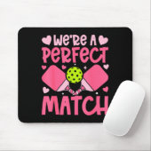 We're A Match Ckleball Couple Paddle Hearts Valent Muismat (Met muis)