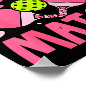 We're A Match Ckleball Couple Paddle Hearts Valent Poster (Hoek)