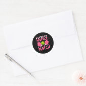 We're A Match Ckleball Couple Paddle Hearts Valent Ronde Sticker (Envelop)