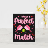 We're A Perfect Match Funny Ckleball Valentines Da Kaart (Gele Bloem)