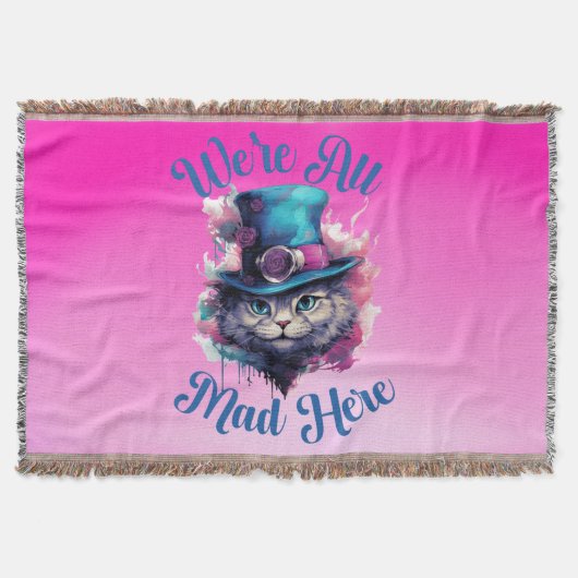 We're All Mad Here - Alice in Wonderland Geïnspire Deken (Voorkant)