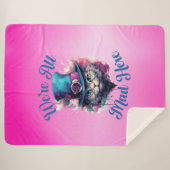 We're All Mad Here - Alice in Wonderland Geïnspire Sherpa Deken (Voorkant (horizontaal))