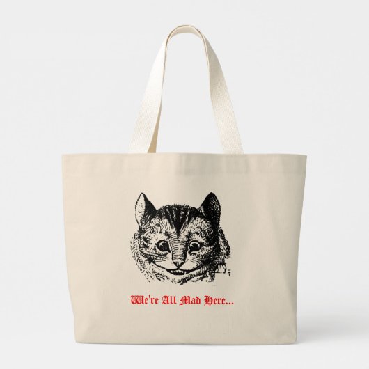 We're All Mad Here - Cheshire Cat Wonderland  Grote Tote Bag (Achterkant)