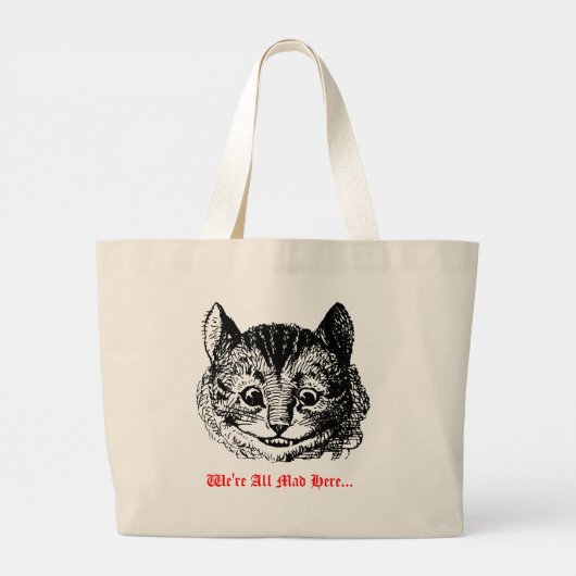 We're All Mad Here - Cheshire Cat Wonderland Grote Tote Bag (Achterkant)