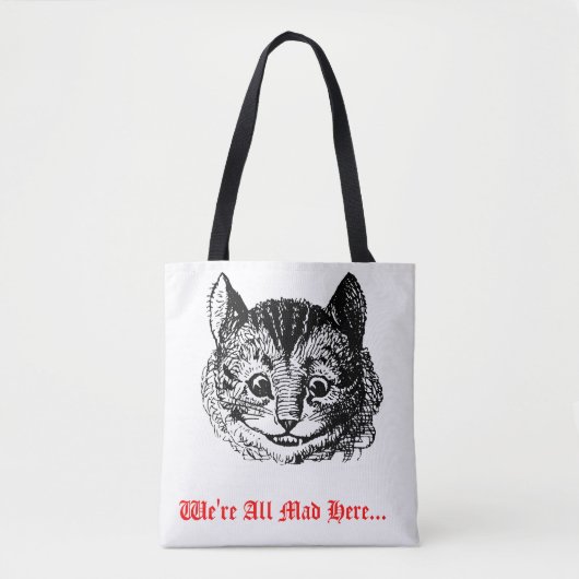We're All Mad Here - Cheshire Cat Wonderland  Tote Bag (Voorkant)